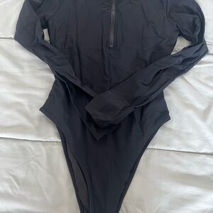 Forever 21 Women’s Black Long Sleeve Swimsuit